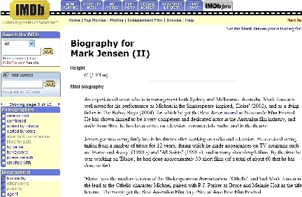 IMDB Biography